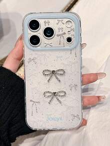 Y2K 3D Bling Bowknot Full Screen Bow Pattern Camera Protection Phone Case Compatible With IPhone 17 Pro Max 17 Pro 16 Pro Max 15 Pro 17 16 New Back Gift - Bow - View 3