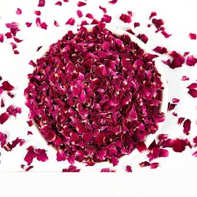 1pc 240/340g Candle Dried Flower Fragrance Set With Rose Petals, Handmade Craft For Soap & Candle Making, Preserved Flowers DIY, Festive Wedding Party Decor, Potpourri, Bath & Shower, Suitable For Wardrobe, Kitchen, Shoe Cabinet, Air Freshening, Real Dried Red Rose Petals For Foot Bath, Full Body Spa, DIY Crafts