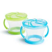 Munchkin Snack Catcher Toddler Snack Cups, No Spill, 2 Pack, Blue/Green - ColorA - Ver 1