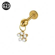 1PC G23 Titanium Marquise Zirconia Dangle Labret Lip Ring Heart/Flower Internal Thread Dangle Ear Cartilage Tragus Helix Daith Body Jewelry 16G - Như thể hiện trong hình ảnh - Xem 15