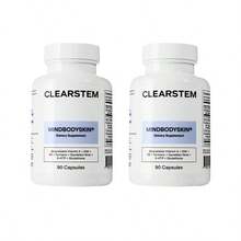 Miriyalyad CLEARSTEM - MINDBODYSKIN Hormonal Acne Supplement (5-HTP) - Natural DIM Supplement - Skin Care Vitamins - Hormone Balance, Antioxidants - Gluten Free, Cruelty Free - 30 Servings, 90 Capsules - 2PCS - 查看 10