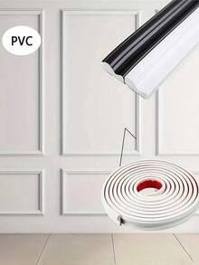 Nẹp trang trí tự dính kiểu Châu Âu 100cm/3.0m, chất liệu PVC mềm, mịn và mềm mại, thích hợp cho chân tường, viền tường phía sau TV, dễ dàng trang trí nhà cửa và sàn nhà, thiết kế thời trang, cạnh thanh lịch, nhựa, nẹp trang trí nhẹ, nẹp trang trí tự dính, dành cho người đam mê DIY, nhà thiết kế nội thất. - nhiều màu - Xem 8