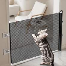 1pc Small Pet Supplies Retractable Pet Fence, Anti-Cat Escape Door Barrier, Pet Gate, Cat Door Stopper - Multicolor - View 6