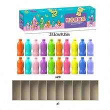 Bộ trò chơi rèn luyện tư duy logic với 21 chai màu sắc, bao gồm trò chơi chiến lược màu sắc, rèn luyện trí nhớ và tư duy logic, gồm 20 chai màu sắc và hộp đựng, thích hợp cho các buổi họp mặt gia đình, sinh nhật hoặc tiệc Halloween, giúp tăng cường trí nhớ và kỹ năng giải quyết vấn đề, hoàn hảo cho các trò chơi đồng đội và tư duy chiến lược. - Nhiều màu - Xem 3
