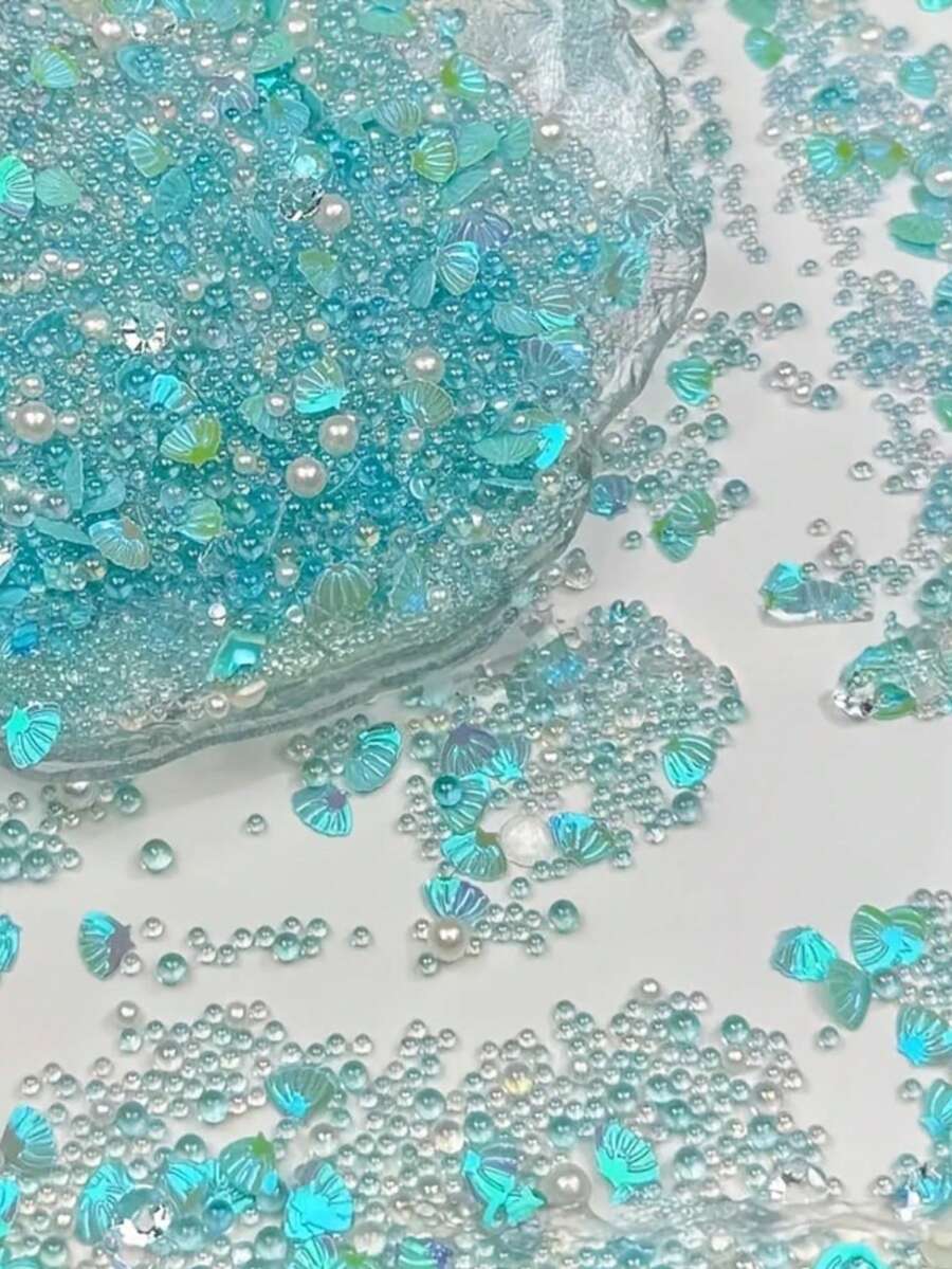30g/1.05oz 海洋系列環氧樹脂填充料,亮面貝殼泡沫仿製,適用於模具、裝飾、手工材料、奶油滴落配件、美甲、手工藝、家居裝飾、創意DIY,彩虹光澤效果,樹脂液體模具填充料,手工藝用品,裝飾飾品,高光澤飾面,手工愛好者美甲飾品 - 彩色 - 查看 1