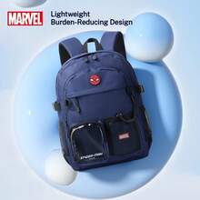 Disney Marvel Large Capacity Minimalist Backpack, Breathable For Grades 3-6, Lightweight Multi-Function Backpack, Water-Resistant - Round - View 3
