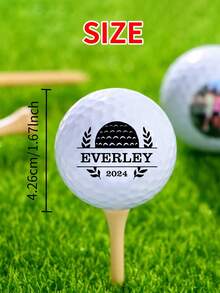 1pc Personalized Golf Ball, Can Customize Photo, Name, Suitable For Men, Can Customize Couple Photo, Can Customize , Great Gift For Valentine's Day, Interesting Golf Ball Suitable For Men, Very Suitable As Unique Gift For Father, Mother, Friends, Grandparents, Father's Day Gift - Multicolor - View 10