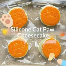 1个2026新款硅胶猫爪挤压玩具，芝士蛋糕纹理减压玩具，慢回弹捏捏乐，生日、节日、情侣、圣诞节、游戏玩家的理想礼物 - 彩色 - 查看 2