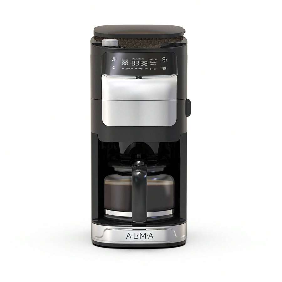Cafetera de Goteo con Molino Integrado ALMA Doble Jarra 1050W con Panel Tactil LUSSO0. - 1,1L-2L - Ver 1