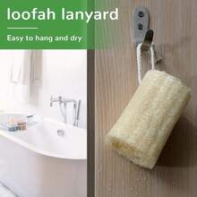 3件/6件装天然丝瓜络身体去角质海绵刷，有机植物丝瓜络，男女适用，可用于护肤、沐浴、淋浴清洁背部和面部 - B - 查看 4