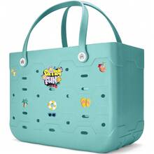 This Extra-Large Capacity EVA Women's Fashion Beach Bag Is A Multi-Functional, Lightweight, And Durable EVA Tote Bag Available In Multiple Colors And Sizes. It's A Casual Shopping Bag, EVA Tote Bag, EVA Shoulder/Handbag Tote Beach Bag, Suitable For Shopping, Travel, Beach, Pool, Camping, And Vacations. - Multicolor - View 32