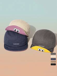 1pc Vintage Quirky Flap 5-Panel Hat, Casual Soft Brim Workwear Baseball Cap For Women - A - View 2