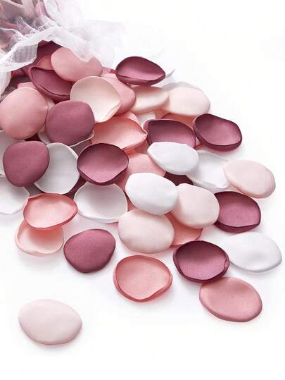 50/100/200/300pcs Artificial Rose Petals, Pink Faux Silk Flower Petals For Wedding, Table Centerpieces, Party Confetti, Romantic Night, And Bridal Events, Valentine's Day ,Anniversary, Proposal Throwing Confetti Decorations