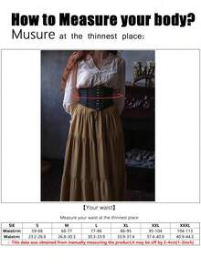 1件装女士黑色多功能复古抽绳腰带，可调节弹性腰封，适合搭配连衣裙、外套和日常穿着 - 黑色 - 查看 8