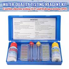 PH & Chlorine Water Test Kit, Water Quality Testing Tool For Swimming Pool, Hydroponics, Aquarium - A - View 3