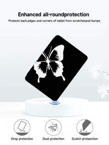 蝴蝶图案极简印花保护套，适用于 Kindle NK 11/Kobo/Kindle Kids/Kindle Paperwhite 5/Kindle 2024，具备自动唤醒/睡眠功能，轻巧便捷，完美贴合，保护您的阅读设备。 - 彩色 - 查看 5
