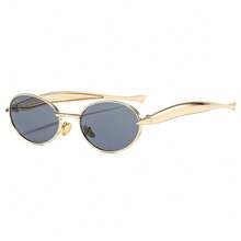 Metallic Oval Sardine  Summer Sun Protection - C7-銀框灰片 - 查看 5