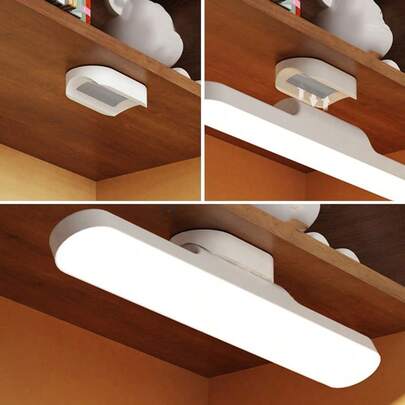 30cm LED Cabinet Light Strip, 3 Color Modes Dimmable, USB Rechargeable, Suitable For Mirror, Kitchen, Wardrobe, Bedside, Desk, Home Use