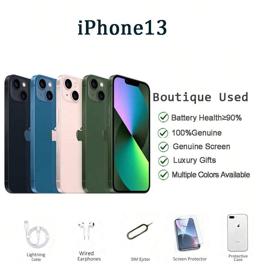 二手蘋果手機 A+95新Apple iPhone 13 128GB 256GB 日常多任務/拍攝愛好者/學生黨優選，適用學習娛樂、高清攝影、流暢辦公 - 多色 - 查看 1