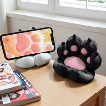1个可爱猫爪加厚耐用手机支架，简约塑料动漫女孩桌面伴侣 - 彩色 - 查看 2