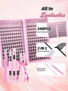 False Eyelashes And Adhesives Kits - Multicolor - View 6