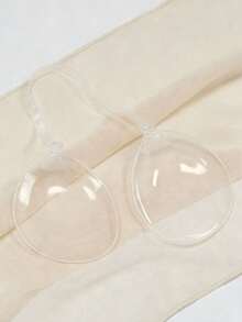 1pc Reusable Strapless Invisible Silicone Bra For Women, With Transparent Shoulder Strap - Multicolor - View 13