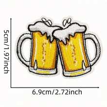 2pcs Cheers Embroidered Patch, Heat Seal Or Sew-On, Personalized Decoration For Clothes, Jackets, Shoes, Hats, Backpacks, Bags DIY - Multicolor - View 2
