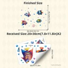 BRUP 1/2 Sheets/Set Floating Animal Friends Wall Stickers,Koala Seal Fox Squirrel In Ocean Wave, Summer Beach Theme Decals For Kids Playroom Or Nursery Wall, Removable Peel And Stick, Whimsical Underwater Adventure Theme Children's Growth Height Stickers - Multicolor - View 14