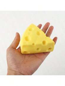 1个逼真软奶酪捏捏乐玩具，减压慢回弹抗压派，2026新款可爱奶酪捏捏乐玩具，新奇奶酪捏捏乐玩具，适合作为圣诞节、派对小礼物 - 彩色 - 查看 1