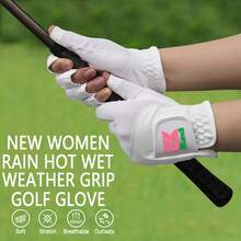 FINGER TEN 1pc Women's Golf Half-Finger Glove (Left Hand), Breathable All-Weather Comfortable Glove, Boost Swing Confidence, Perfect Gift For Female Golfers - White - View 7