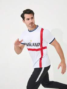 SURUIDA England World Cup Soccer Jersey For Teens & Youth, Comfortable Round Neck Sports Shirt, Suitable For Match, Training, Casual Wear And Gifts - White - View 4