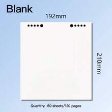 120 Sheets/60 Pcs Removable Blank, Grid, Lined Loose Leaf Refill Paper Notebook Insert - Horizontal Line - View 6