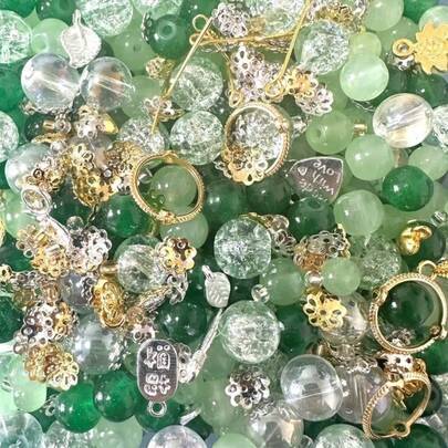 100pcs Mixed Beads DIY Accessories, Handmade Bracelet, Phone Charm, Jewelry Pendant