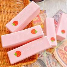 草莓牛奶棒慢回弹黄油棒挤压玩具，柔软质地减压指尖玩具 - 彩色 - 查看 2