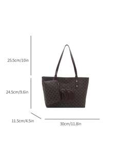 2026 New European And American Retro High-Quality Tote Bag, Fashion Large Capacity Commuter Shoulder Bag For Women - Coffee - View 5