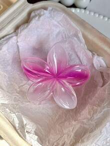 3个/套，8厘米/3.15英寸扎染花朵图案大理石纹理水波渐变粉色、粉紫色发夹，适合女性，优雅简约，百搭，适合日常、派对、工作、旅行、返校、夏季发饰、沙滩抓夹、度假发夹等场合。 - 彩色 - 查看 5