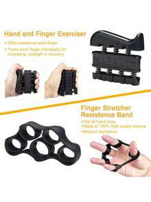 Bộ dụng cụ luyện tập sức mạnh cổ tay, kết hợp luyện tập sức mạnh cổ tay và ngón tay. - màu đen - Xem 3