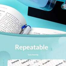 50 piezas/paquete o 200 piezas/4 paquetes Notas adhesivas transparentes, blocs de notas autoadhesivos escribibles sin brillo, adecuados para estudiantes, escuela, hogar, oficina, toma de notas - Blanco - Ver 6