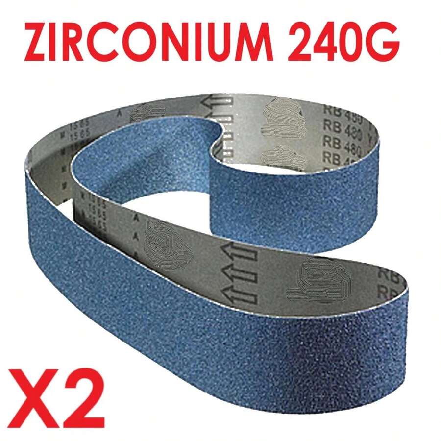 240G ZIRCONIUM SANDING BELTS X2 FOR ROBERT SORBY PRO EDGE - B - View 1