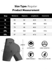 Essential High-Waisted Yoga Shorts - Versatile 1/2/3-Piece With Side Pockets | Stretchy Slim-Fit For Casual Wear, Travel & Light Exercise - 3pcs(black) - 查看 11