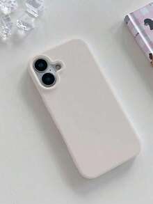 1pc Cute Solid Color Matte Large Hole Full Coverage TPU Shockproof Phone Case Compatible With Apple 17/16/15/14/13/12/11/XSMAX/X/XS/XR/7PLUS/8PLUS/7/8 - 1pc - 查看 4