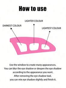 8pcs/4pcs/1pc Eye Makeup Tools, Eyeshadow Stamp Template, Eyeshadow Assistant, Eyeshadow Tools And Makeup Brushes, Eye Makeup Tools, Beauty Tools, Beginner Eyeshadow Assistant, Eye Makeup Beauty Tools, Suitable For Beginners In Pink, Black - Multicolor - View 3