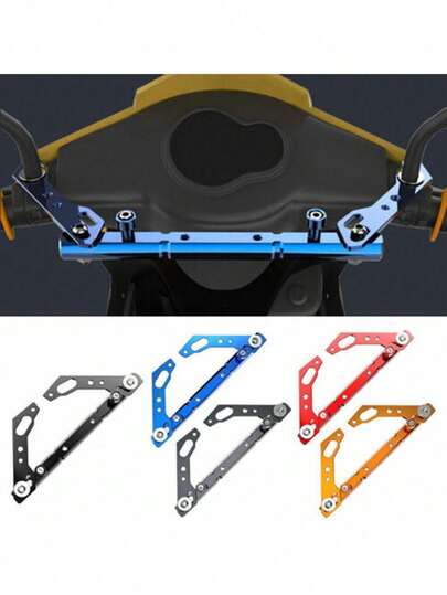 (Please Note: The Number And Style Of Screws Are Random) 1 Set Motorcycle Handlebar Extender, Lightweight Durable Bicycles Handlebar Extension Bracket For Motorcycle E-Bike Lamp | Lightweight CNC Balance Rod Extension Bracket, Motorcycle Mirror Seat Multifunctional Extension Bar Balance Bar Cross Bar Steering Wheel Motorcycle Bike Handlebar