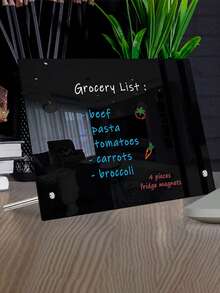 1pc Vertical Black Erasable Writing Board - A - View 8