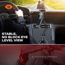 Adjustable ABS Cup Holder & Phone/Tablet Stand, Dual-Use Vehicle Navigation Bracket, Suitable For Dashboard And Air Vent, Friendly Design - Multicolor 1 - View 5