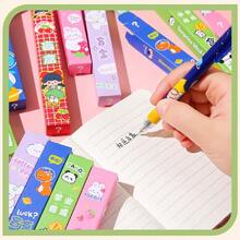 2pcs/Set, Creative Cartoon Push-Button Ballpoint Pen Blind Box, High-Quality Student Small Gift, 0.5mm Smooth Writing Black Ink, Suitable For Birthday Surprise, Sharing With Friends, Student Rewards, Back To School Gifts And Daily Collection (Random Style) - Anime Style - View 7