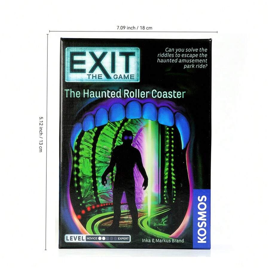 EXIT The Game Haunted Roller Coaster Escape Room Board Game Cooperative Puzzle Adventure Mystery Riddle Solving Family Strategy Game Immersive Story Driven Challenge Interactive Logic Game One Time Play Experience - Mint Blue - View 1