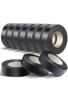 10pcs High-Temperature Resistant Black Rubber Electrical Tape - Durable, Flexible, Insulating Adhesive For Industrial Use, Home Appliances & Mechanics, Electrical Connections, High-Temperature Resistant Rubber Electrical Tape Industrial Us - one-size - View 1