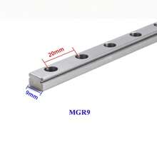 Guía de carril lineal MGN MGN7 MGN9 MGN12 MGN15 longitud de carril lineal miniatura 100mm-1000mm sin bloque para piezas de impresora 3D UZCA - MGN9 Rail - Ver 2