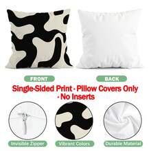 4pcs Minimalist Abstract Pattern 4-Piece Set, Single-Sided Printed Throw Pillow Covers For Living Room Sofa Bedroom, Includes Peach Velvet Pillow Covers Only (No Inserts) - Multicolor - View 4